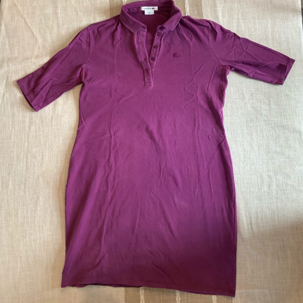 LACOSTE Purple Polo Dress, 44
